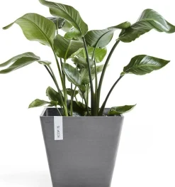 Ecopots bloempot Rotterdam grijs 30 x 30 x 26 cm