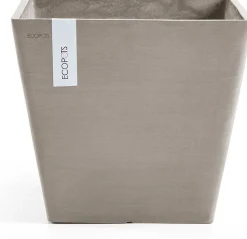 Ecopots bloempot Rotterdam taupe 30 x 30 x 26 cm