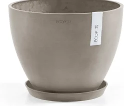 Ecopots plantenschotel Amsterdam taupe D 21 H 2,5 cm