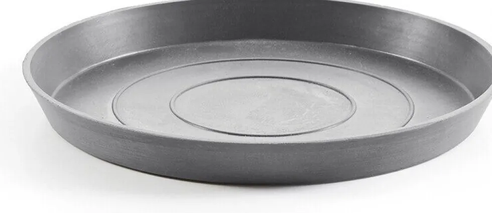 Ecopots plantenschotel Amsterdam grijs D 36,5 H 3,5 cm