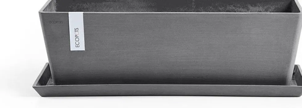 Ecopots plantenschotel Bruges grijs 67,3 x 22,5 x 2,8 cm