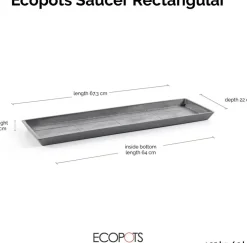 Ecopots plantenschotel Bruges grijs 67,3 x 22,5 x 2,8 cm