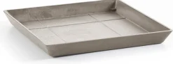Ecopots plantenschotel Rotterdam taupe 28 x 28 x 3 cm
