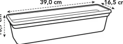 Elho balkonbak Green Basics zwart 39,3 x 16,5 x 14 cm