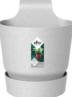 Elho balkonbak met waterreservoir Greenville grijs D 19,5 H 23 cm