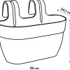 Elho balkonbak Vibia Campana Easy Hanger antraciet 36 x 24,1 x 26,5 cm