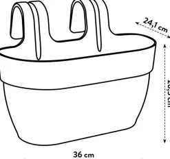 Elho balkonbak Vibia Campana Easy Hanger geel 36 x 24,1 x 26,5 cm