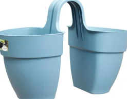 Elho balkonbak Vibia Campana Flower Twin blauw 20,5 x 38,4 x 26,5 cm