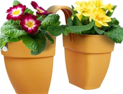 Elho balkonbak Vibia Campana Flower Twin geel 20,5 x 38,4 x 26,5 cm