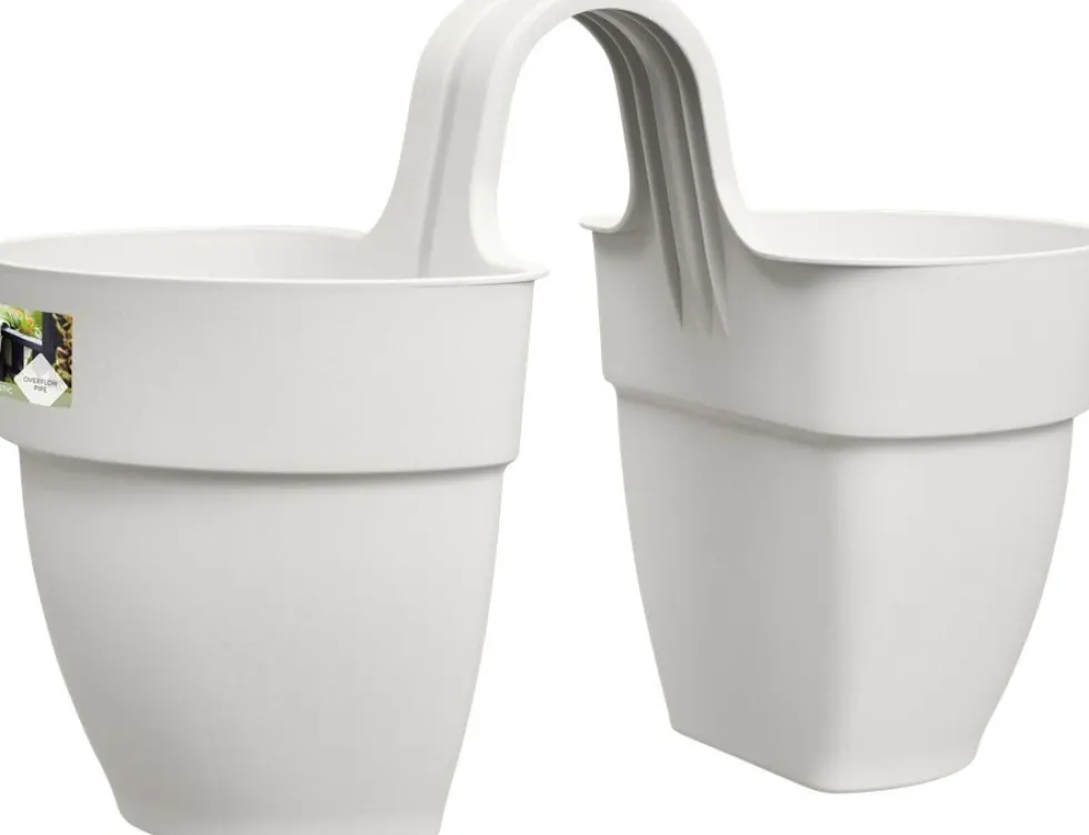 Elho balkonbak Vibia Campana Flower Twin wit 20,5 x 38,4 x 26,5 cm