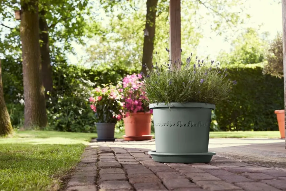Elho bloempot Algarve groen D 24,5 H 20,8 cm
