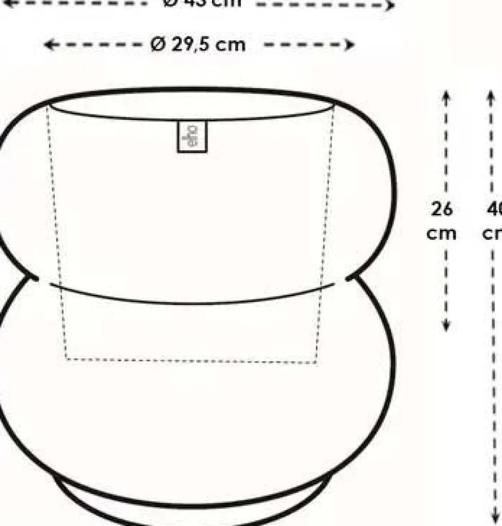 Elho bloempot Amber Roll bruin D 43 H 40 cm