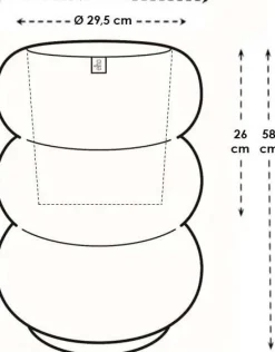 Elho bloempot Amber Roll wit D 43 H 58 cm
