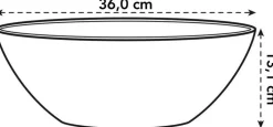 Elho bloempot Brussels wit 36 x 16 x 13,1 cm