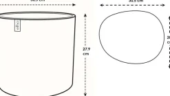Elho bloempot Eden taupe 28 x 30 x 28 cm