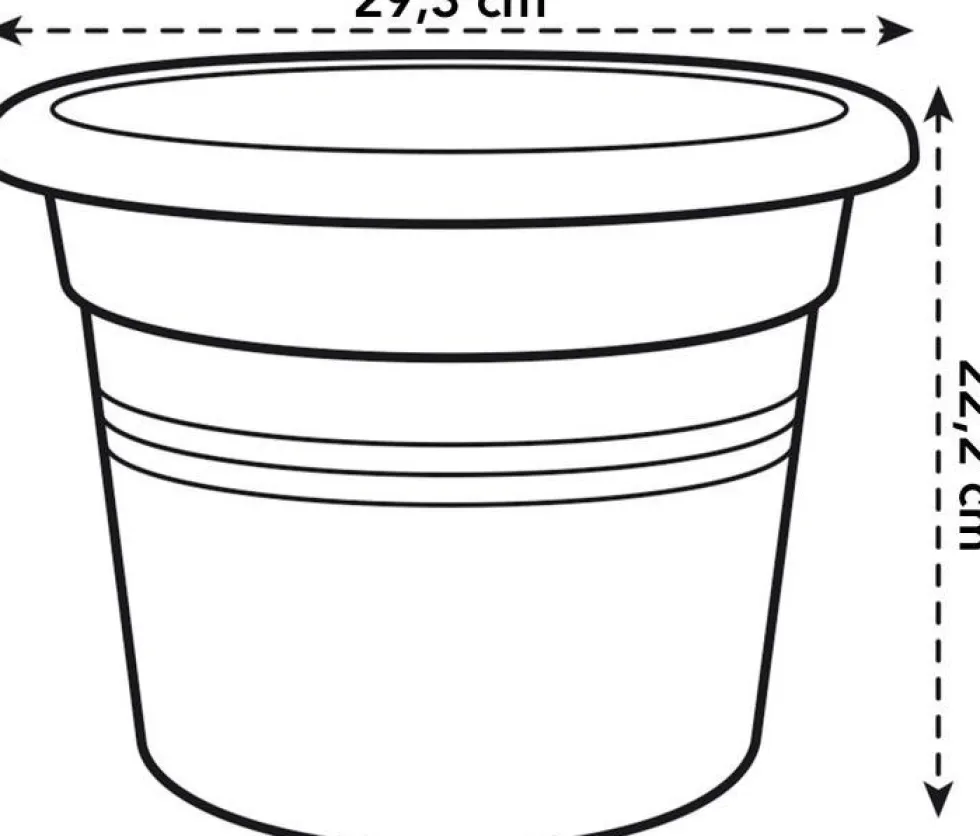 Elho bloempot Green Basics groen D 29,5 H 22,4 cm