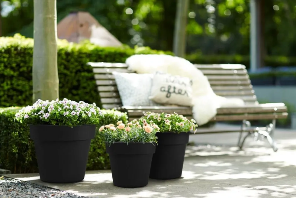 Elho bloempot Green Basics zwart D 47 H 40 cm