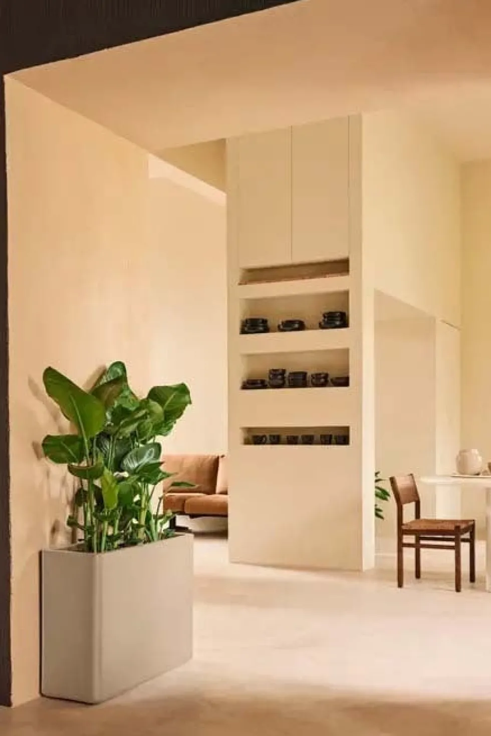 Elho bloempot June Brick beige 30 x 80 x 59 cm