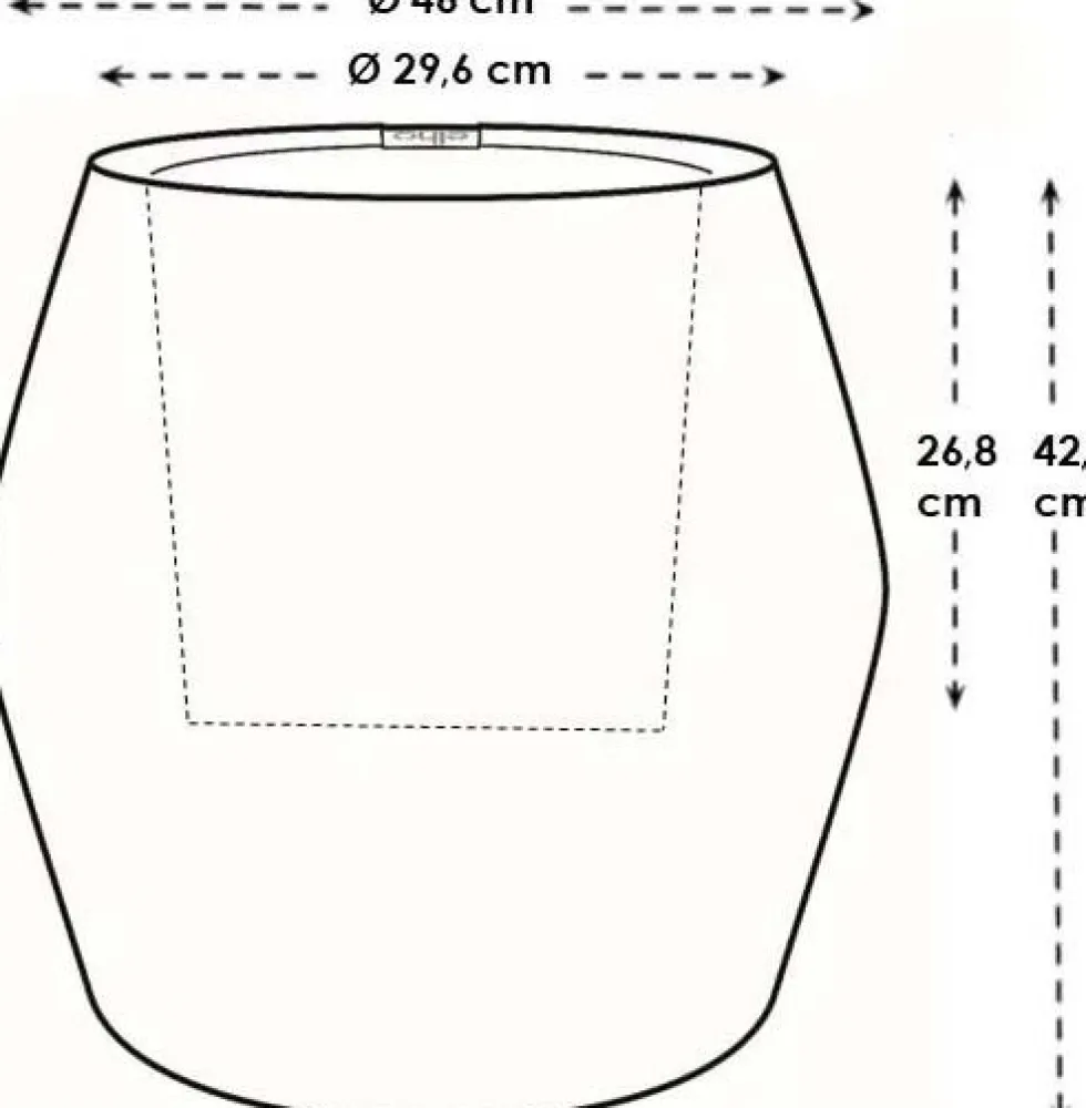 Elho bloempot June Split zwart D 46 H 42 cm