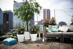 Elho bloempot Loft Urban wit D 38,5 H 35,3 cm