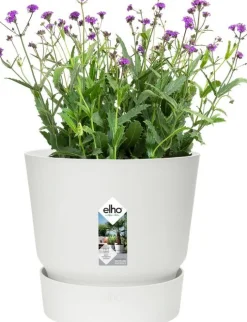 Elho bloempot met waterreservoir Greenville wit D 14 H 13,4 cm