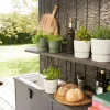Elho bloempot met waterreservoir Greenville wit D 18,3 H 17,4 cm