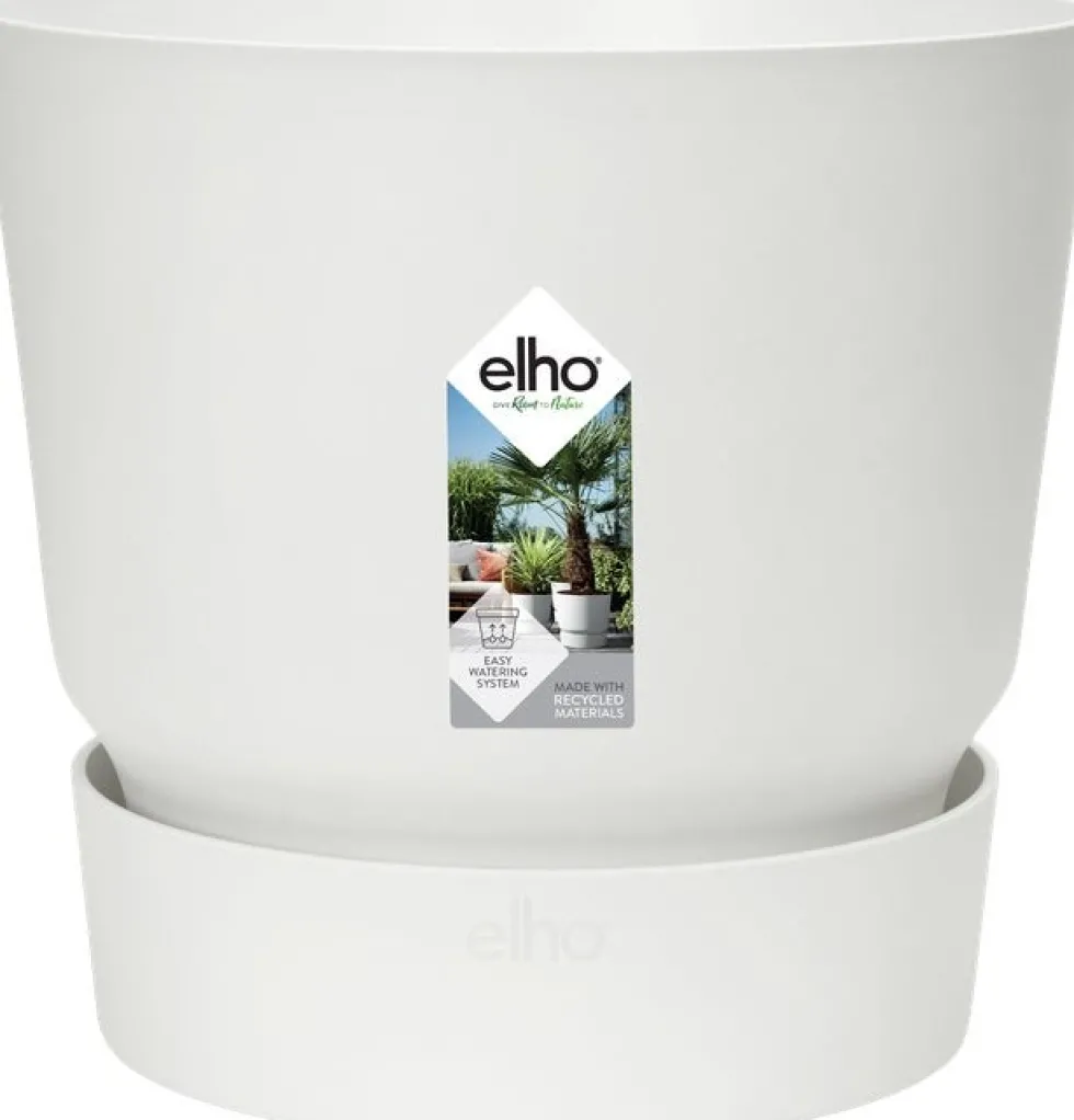 Elho bloempot met waterreservoir Greenville wit D 16 H 15,3 cm