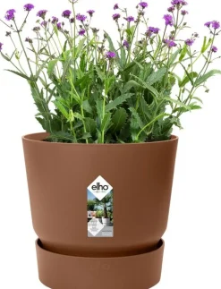Elho bloempot met waterreservoir Greenville bruin D 16 H 15,3 cm