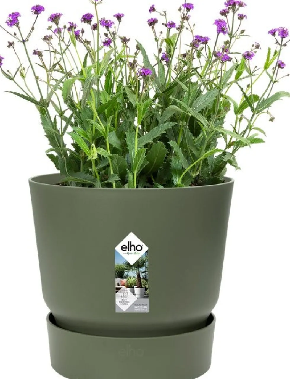 Elho bloempot met waterreservoir Greenville groen D 16 H 15,3 cm