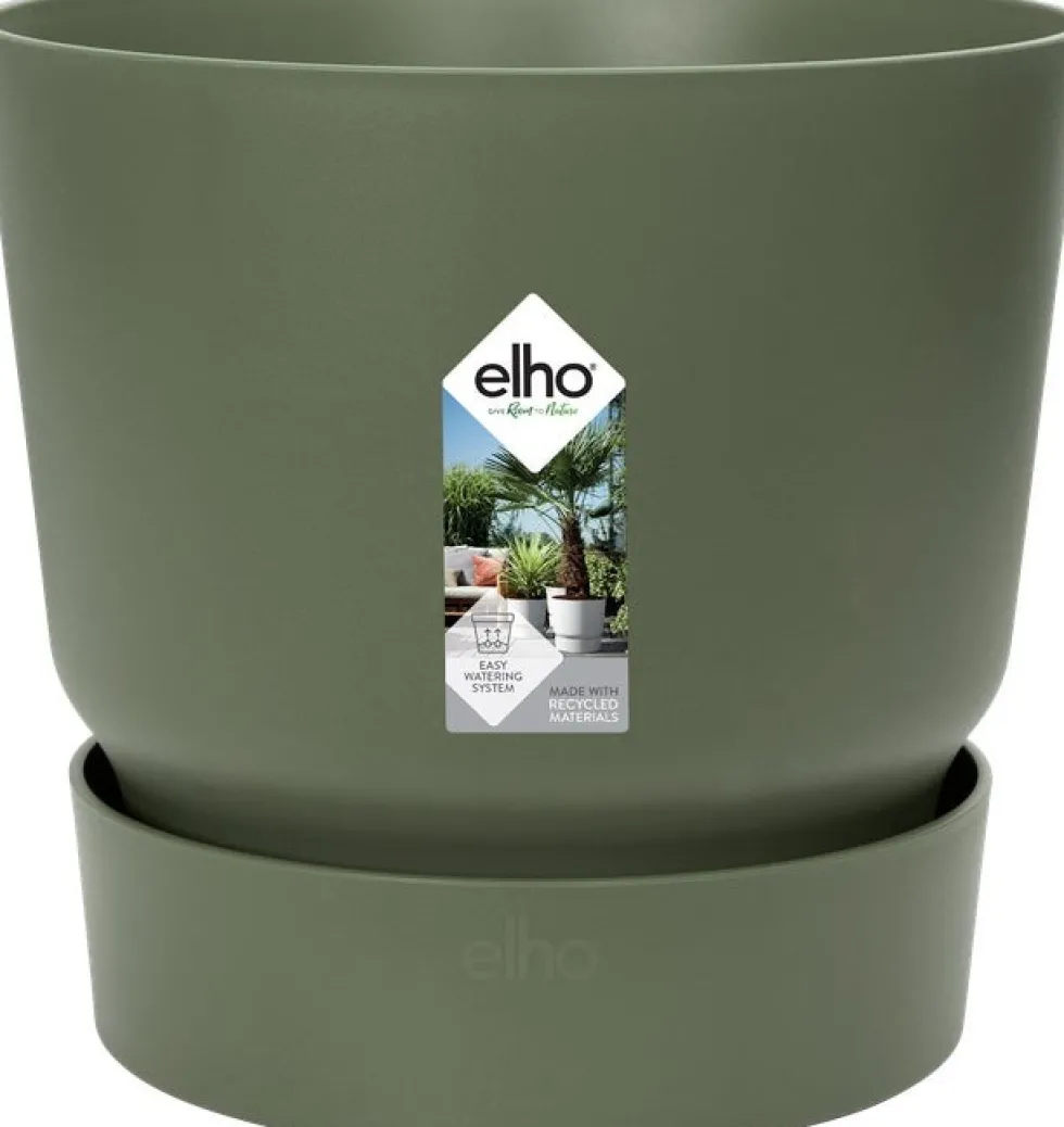 Elho bloempot met waterreservoir Greenville groen D 47 H 44 cm