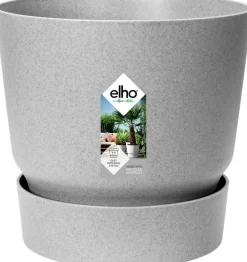 Elho bloempot met waterreservoir Greenville grijs D 29,5 H 27,8 cm