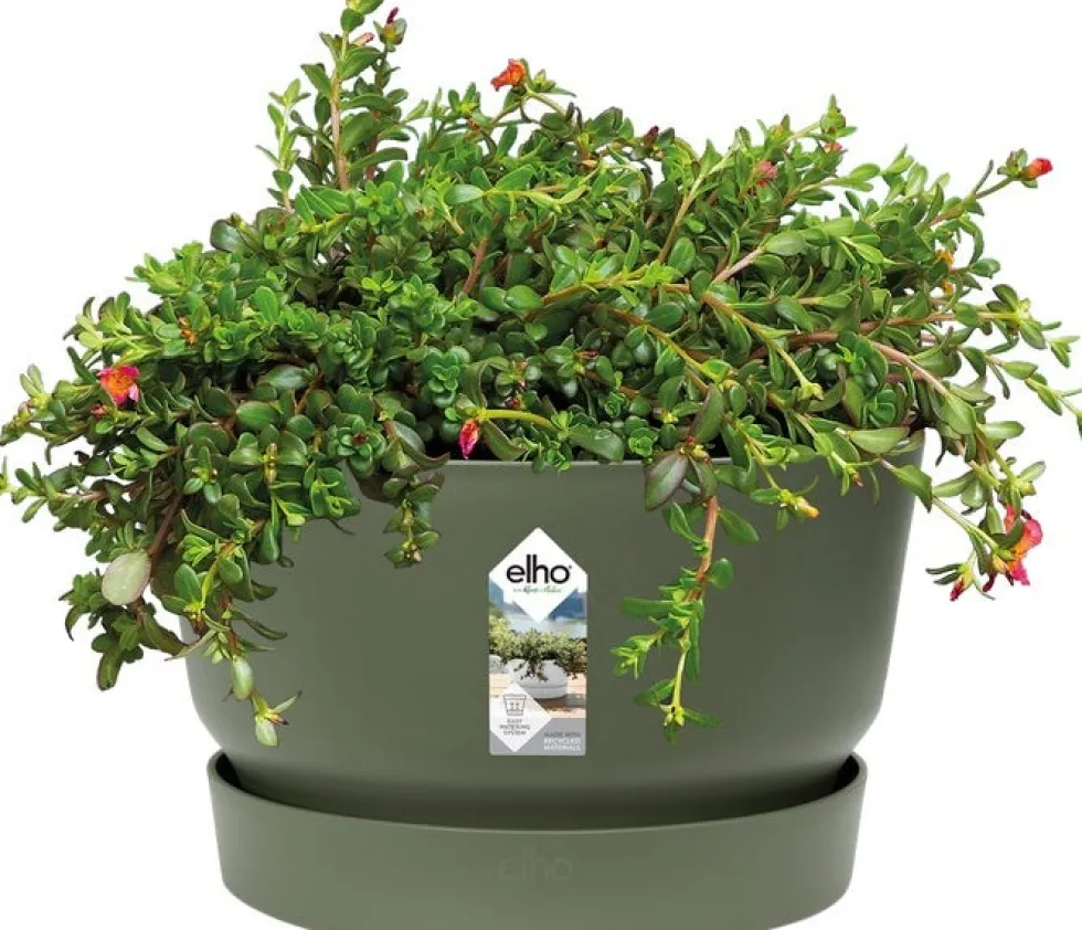 Elho bloempot met waterreservoir Greenville groen D 32,5 H 19,4 cm