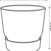 Elho bloempot met waterreservoir Greenville zwart D 18,3 H 17,4 cm