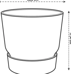 Elho bloempot met waterreservoir Greenville zwart D 18,3 H 17,4 cm