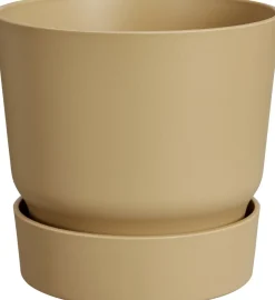 Elho bloempot op voet Greenville beige D 14 H 13,4 cm