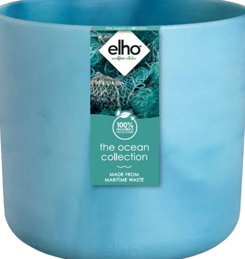 Elho bloempot The Ocean Collection blauw D 16 H 15 cm