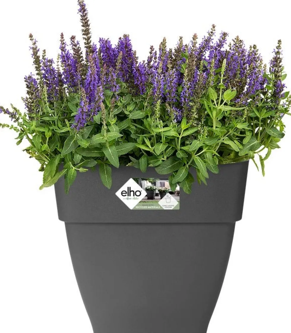 Elho bloempot Vibia Campana antraciet 28,8 x 28,8 x 28,2 cm