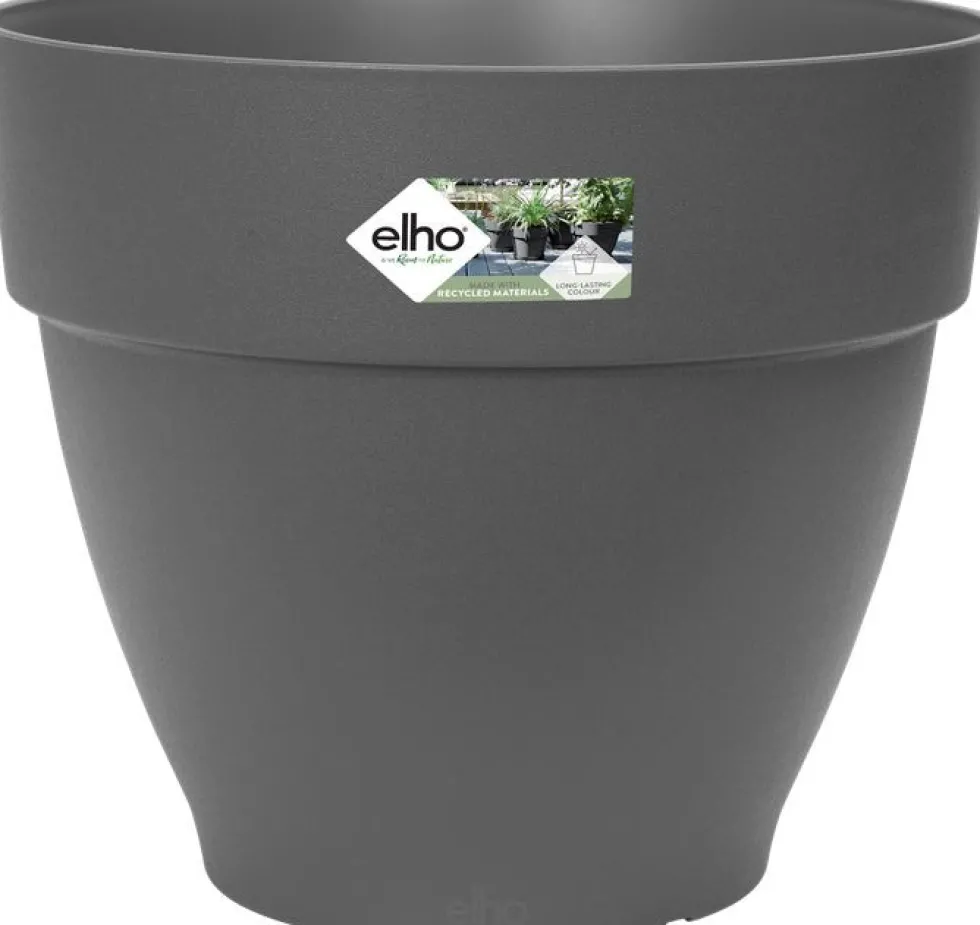 Elho bloempot Vibia Campana antraciet D 19,5 H 16,8 cm