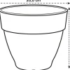Elho bloempot Vibia Campana grijs D 19,5 H 16,8 cm