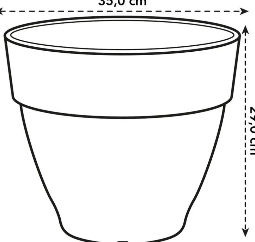 Elho bloempot Vibia Campana grijs D 34,5 H 29,7 cm