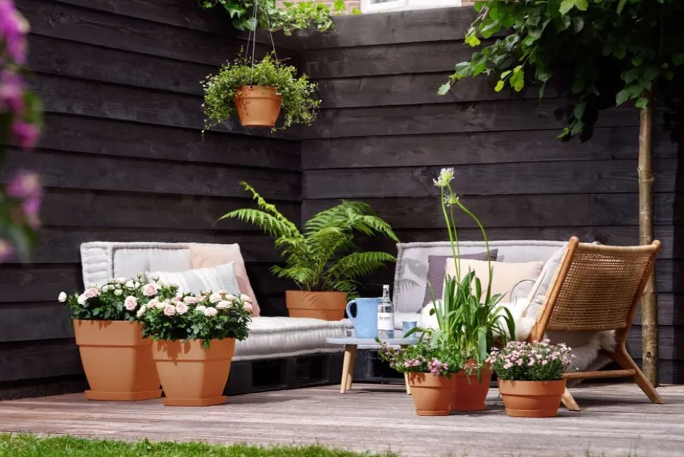 Elho bloempot Vibia Campana terracotta D 19,5 H 16,8 cm