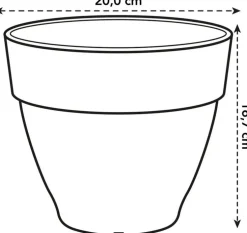 Elho bloempot Vibia Campana terracotta D 19,5 H 16,8 cm