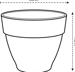 Elho bloempot Vibia Campana terracotta D 54,5 H 47 cm