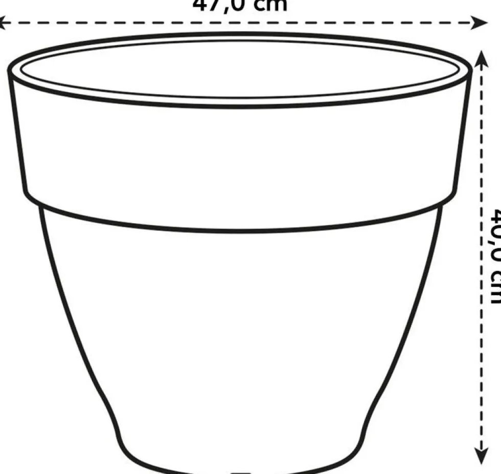 Elho bloempot Vibia Campana terracotta D 47 H 40,4 cm