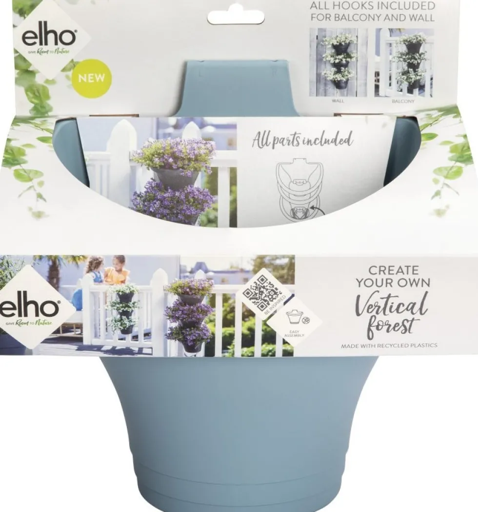Elho hangpot Corsica lichtblauw 26,7 x 17 x 29,7 cm 3 stuks
