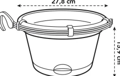 Elho hangpot Green Basics zwart D 29 H 16,5 cm