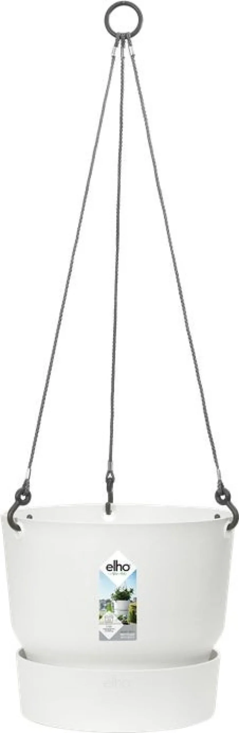 Elho hangpot met waterreservoir Greenville wit D 23,5 H 20,5 cm