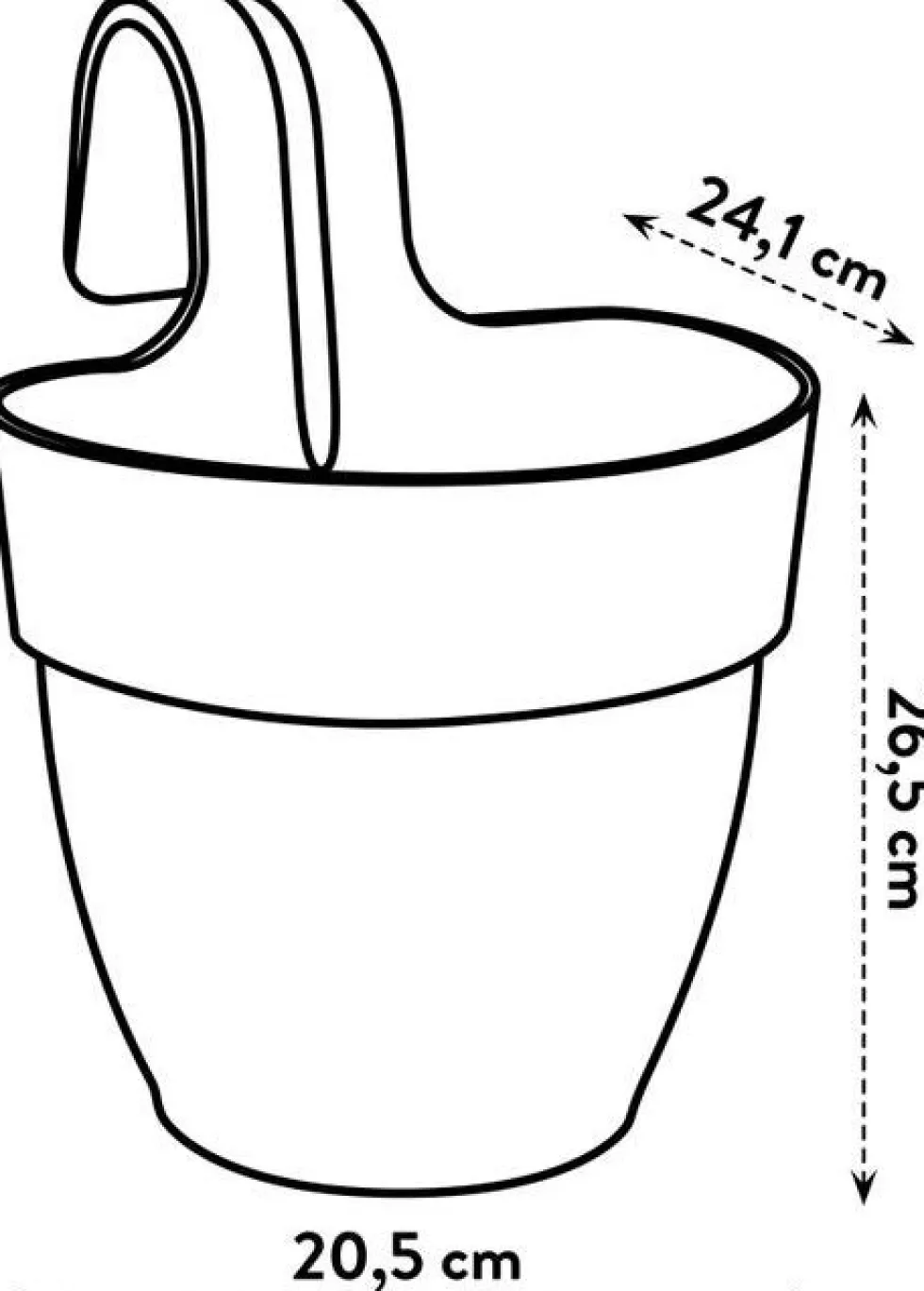 Elho hangpot Vibia Campana Easy Hanger groen 20,5 x 24,1 x 26,5 cm