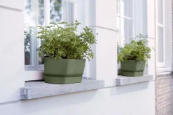 Elho plantenbak met waterreservoir Greenville groen 69 x 19,5 x 18,5 cm