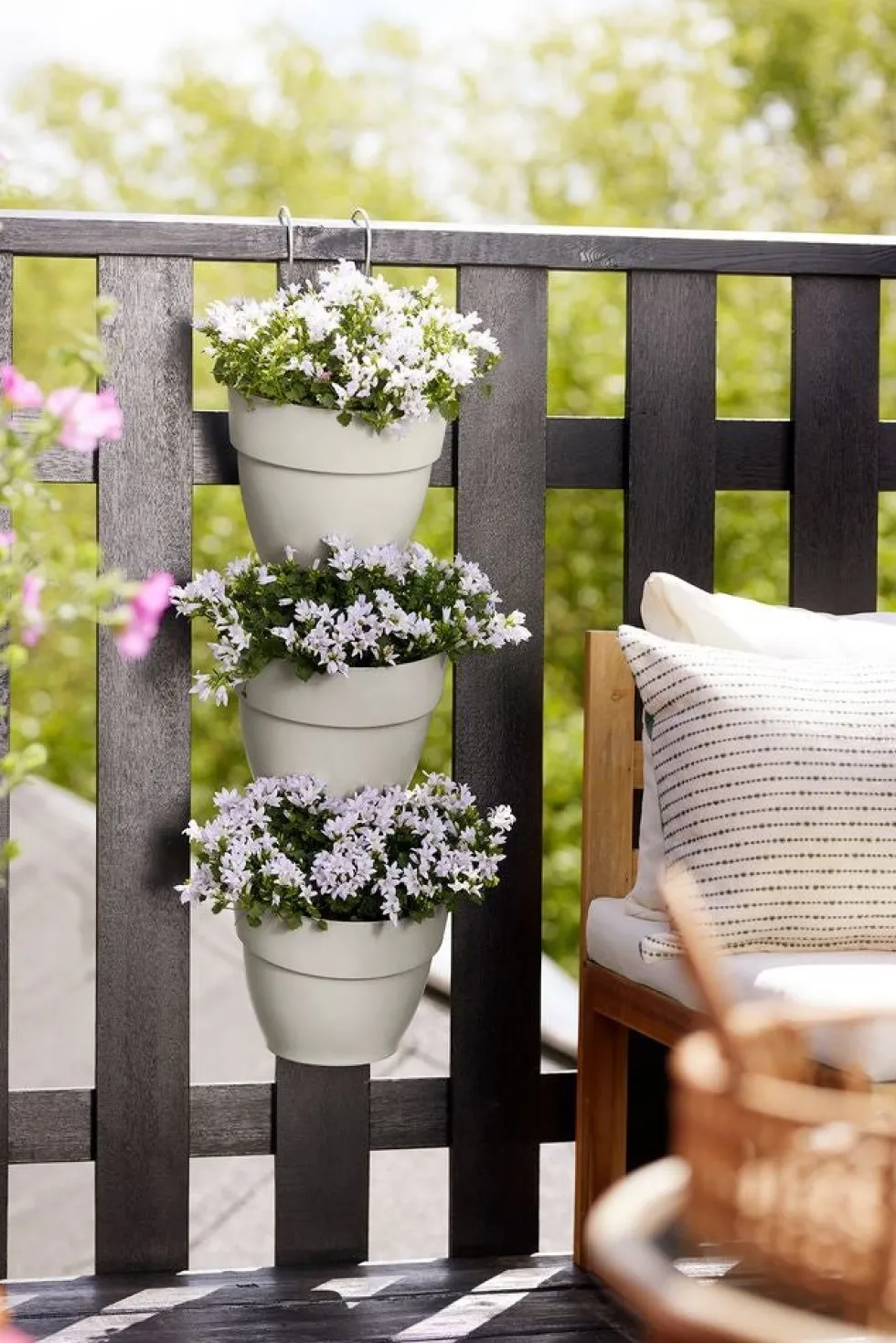 Elho plantenbak voor verticale tuin Vibia Campana Vertical Forest wit 20,7 x 17,1 x 29,7 cm